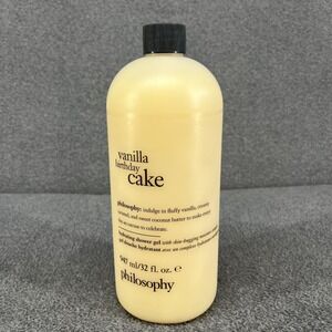 Philosophy Vanilla Birthday Cake Shampoo Shower Gel Bubble Bath Jumbo 32 Fl Oz